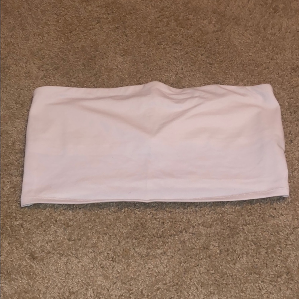 White Bandeau crop top